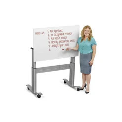 Adjustable Height Flip Top Whiteboard Table - 48