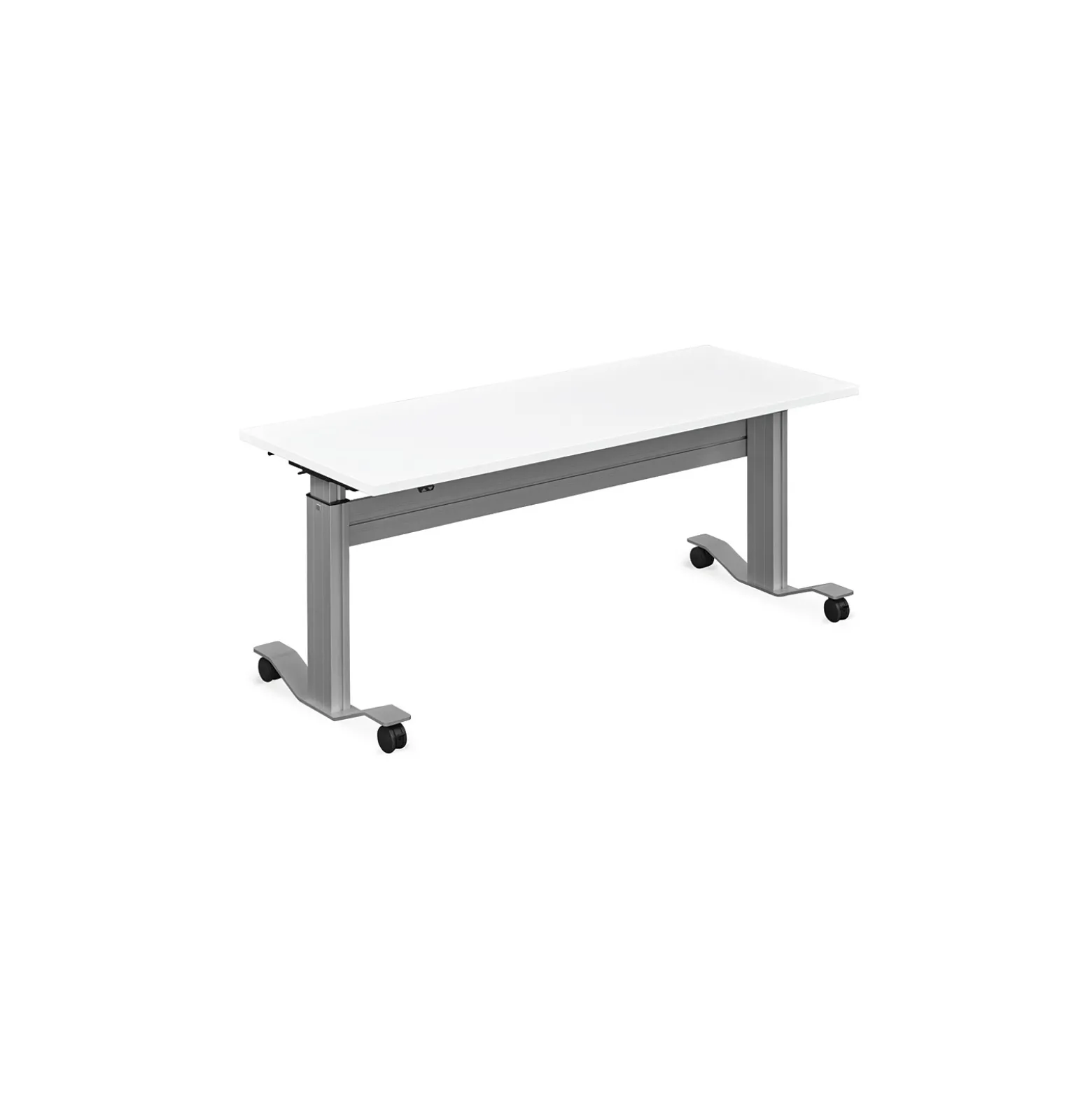 Adjustable Height Flip Top Whiteboard Table - 72"W