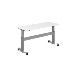 Adjustable Height Flip Top Whiteboard Table - 72"W