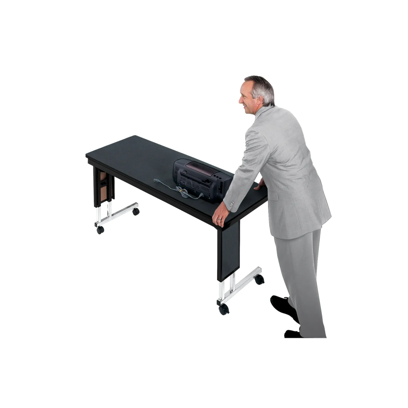Adjustable Height Folding Leg Seminar Table - 60" x 20"