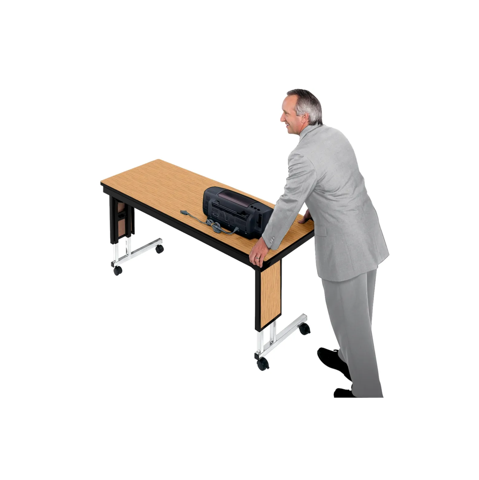 Adjustable Height Folding Leg Seminar Table - 96" x 18"
