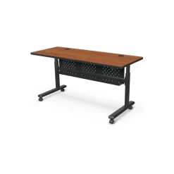 Adjustable Height Mobile Flipper Table with Modesty Panel - 60"W