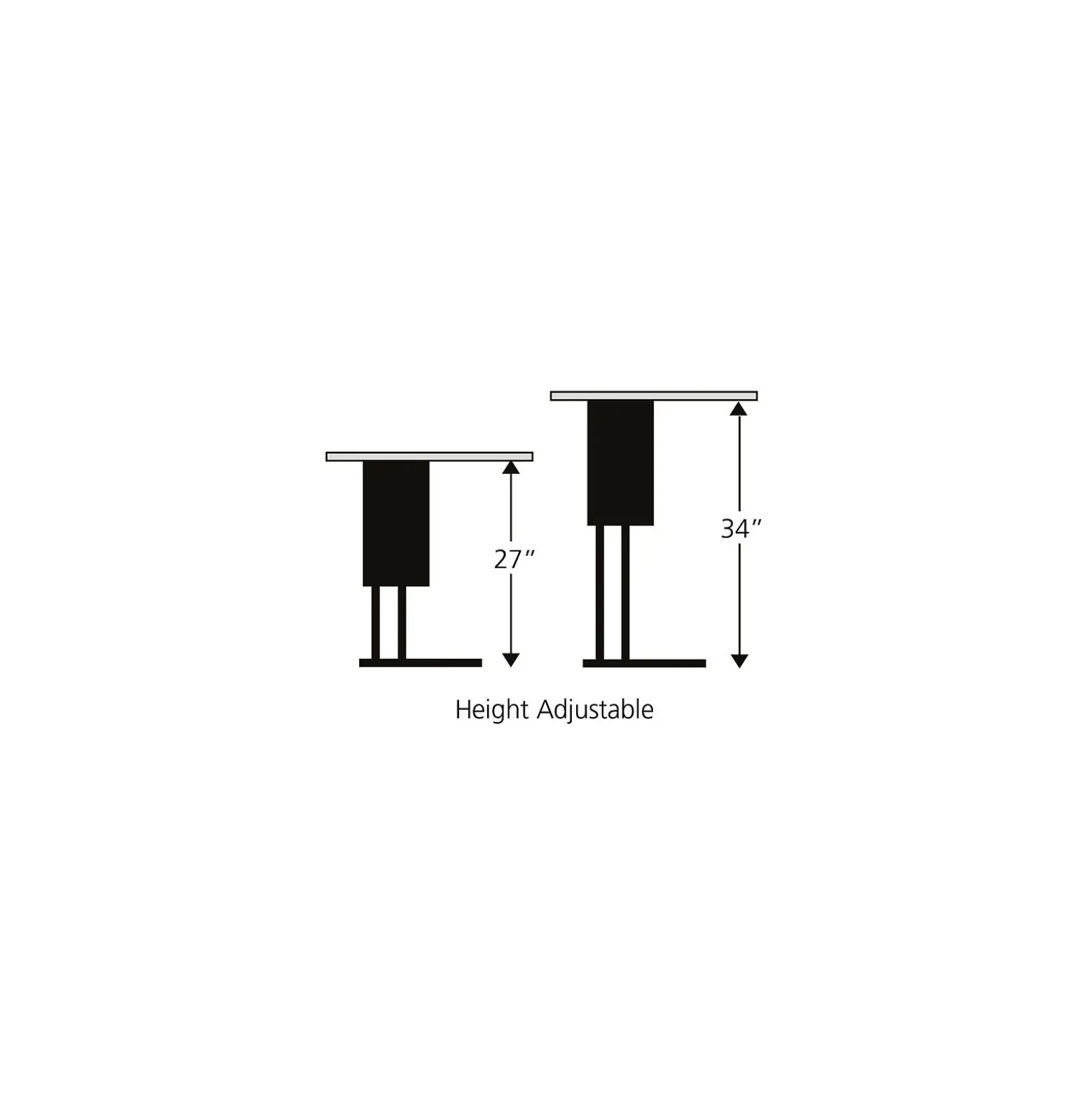Adjustable Height Mobile Table 18" x 72"