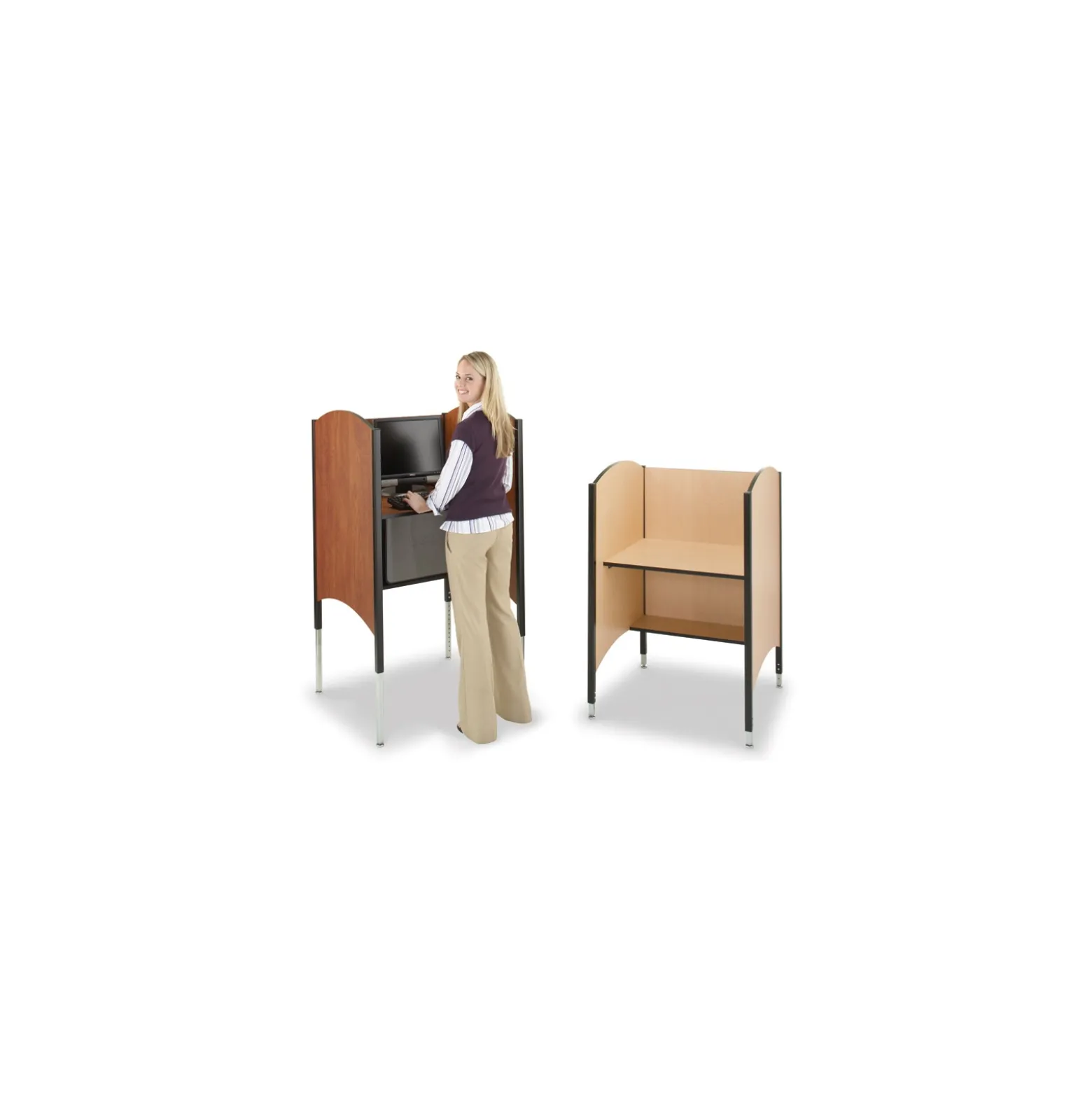 Adjustable Height Sit-Stand Kiosk