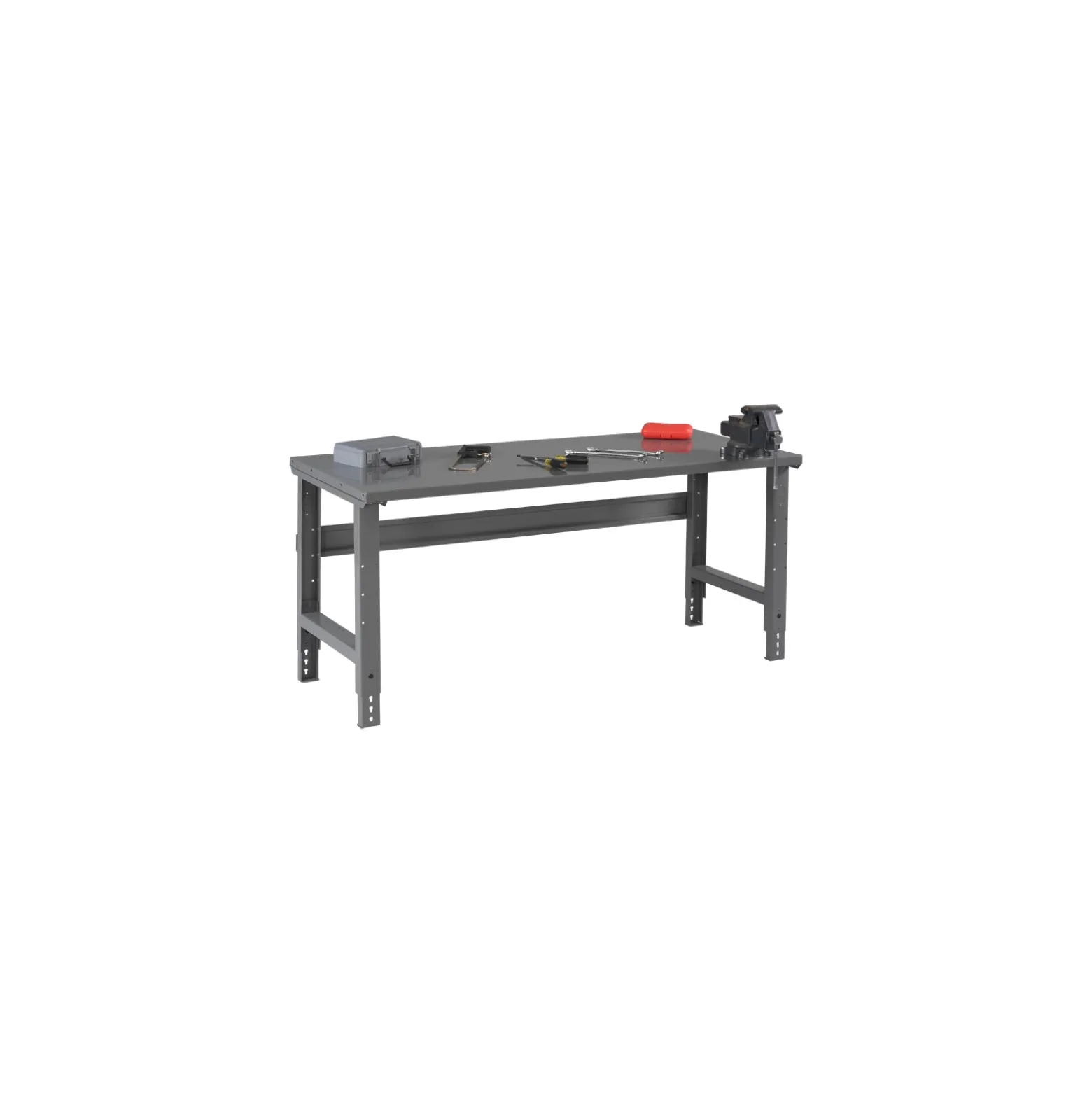 Adjustable Height Steel Top Workbench - 72" x 30"