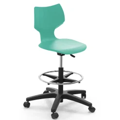 Adjustable Height Stool with Casters