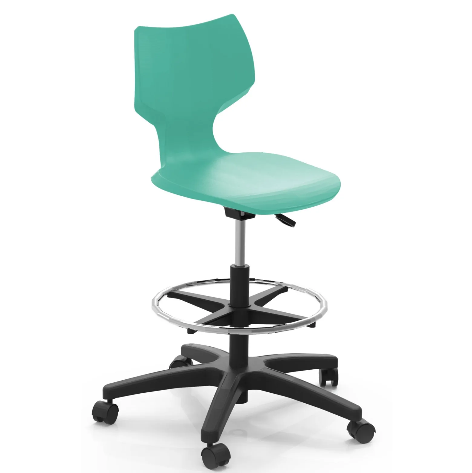 Adjustable Height Stool with Casters