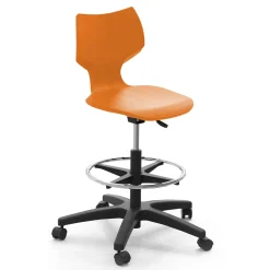 Adjustable Height Stool with Casters