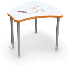 Adjustable Height Whiteboard Desk - 30"W