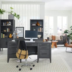 Agenta Double Pedestal Executive Desk - 66"W x 28"D
