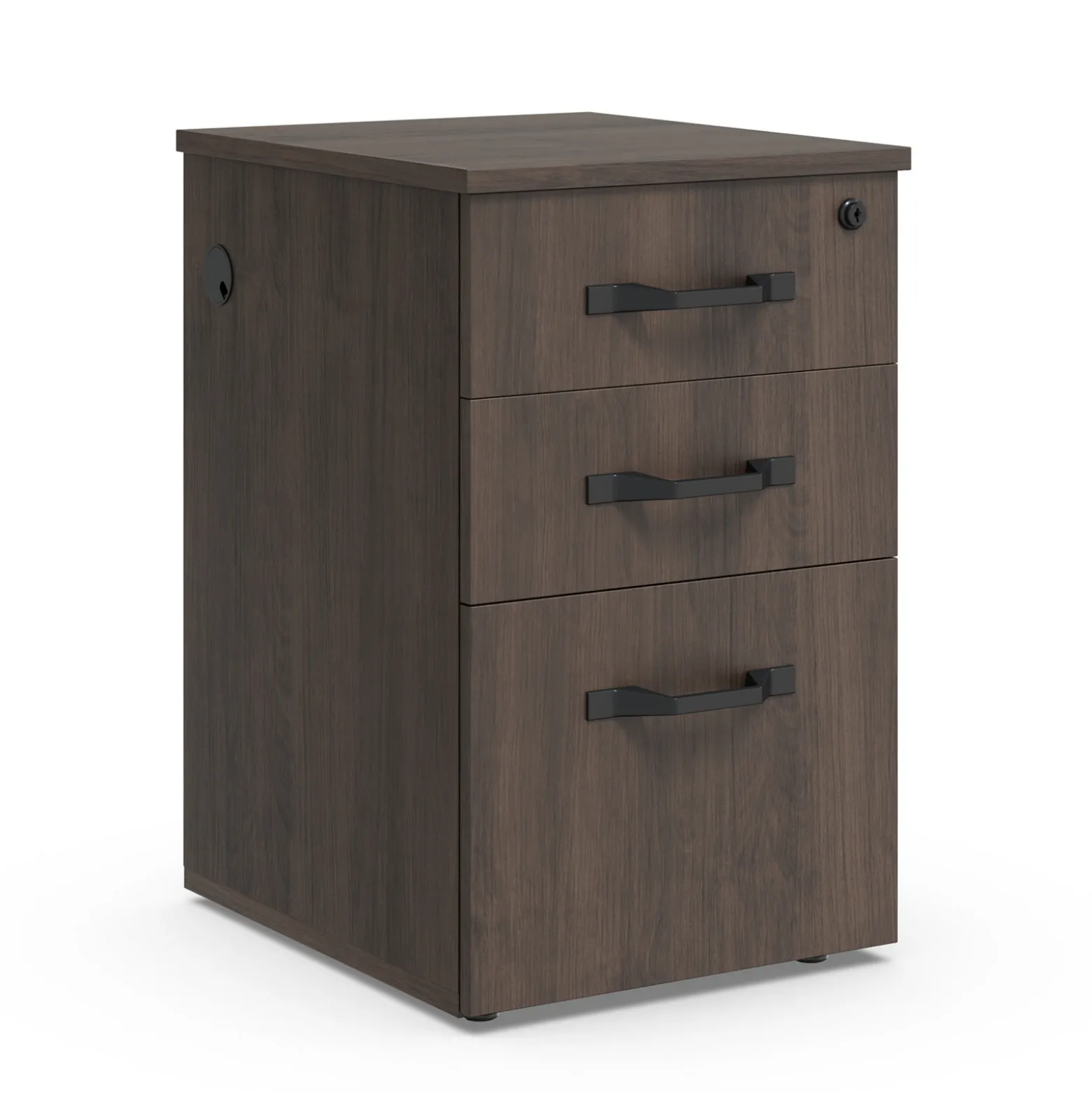 Allure 3 Drawer File Pedestal with Power - 16"W x 18"D