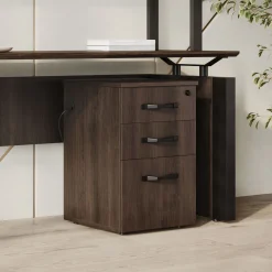 Allure 3 Drawer File Pedestal with Power - 16"W x 18"D