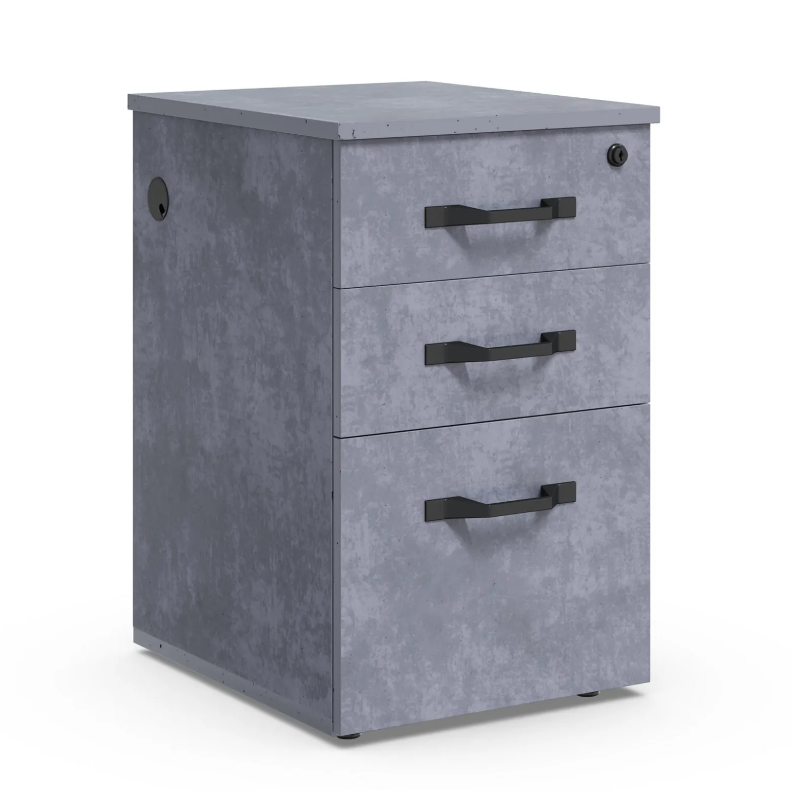 Allure 3 Drawer File Pedestal with Power - 16"W x 18"D