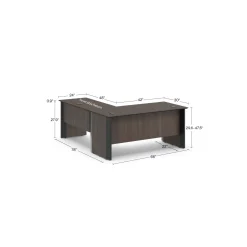 Allure Reversible Height Adjustable L-Shaped Standing Desk - 66"W x 78"D