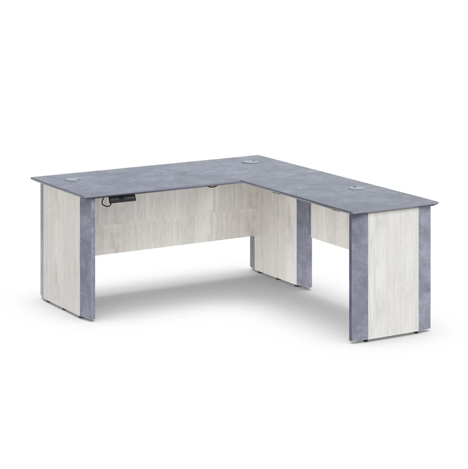 Allure Reversible Height Adjustable L-Shaped Standing Desk - 66"W x 78"D