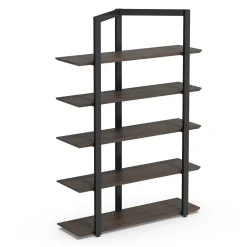 Allure 5 Shelf Bookcase - 48"W x 15"D x 68"H