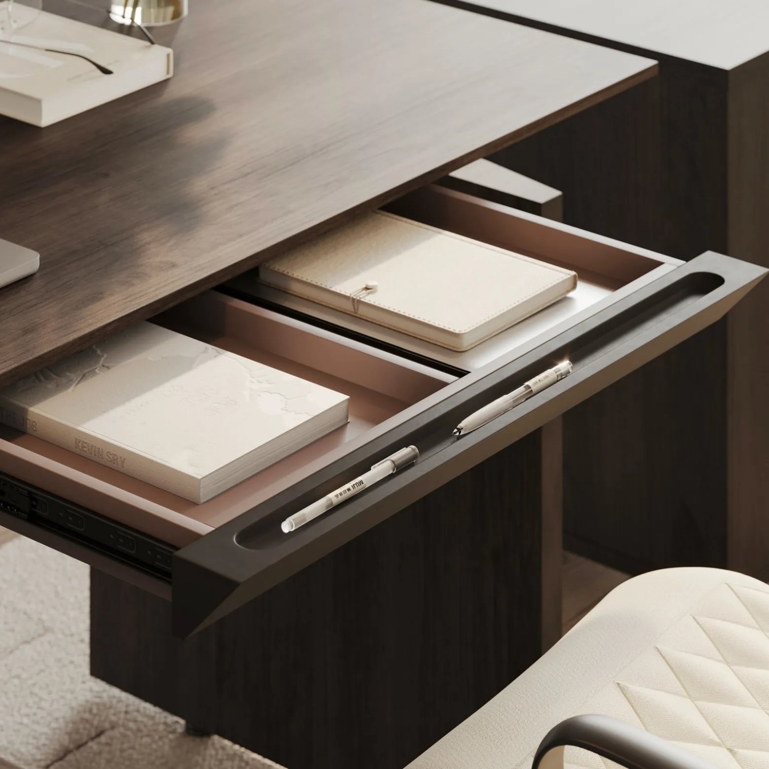 Allure Center Storage Drawer for Stationary Desks