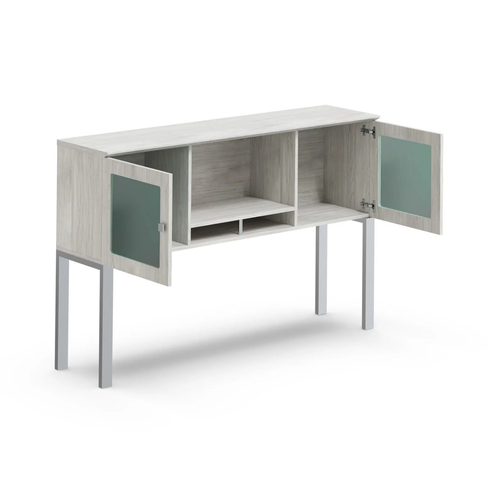 Allure Credenza Storage Hutch - 60"W