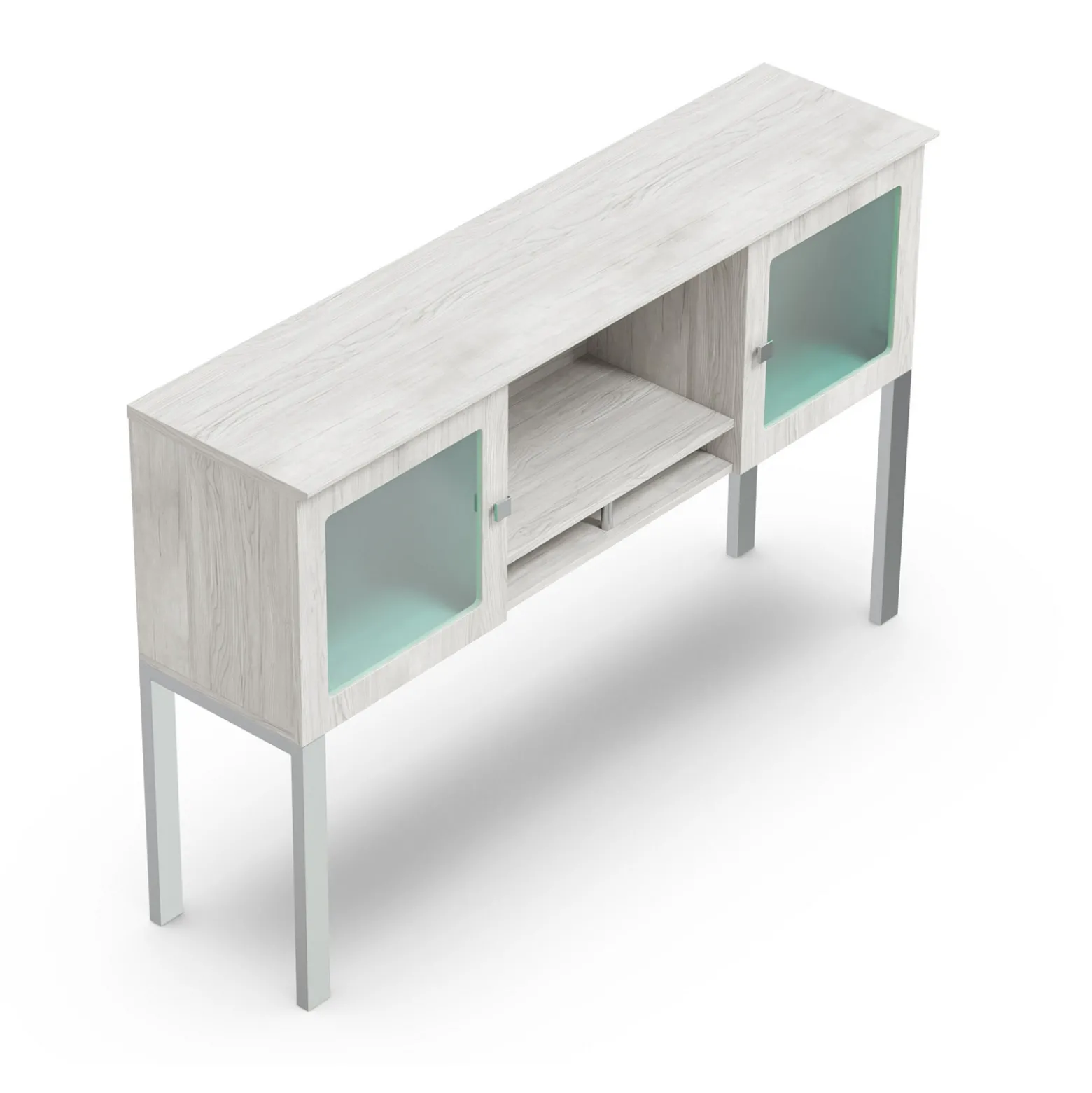 Allure Credenza Storage Hutch - 60"W