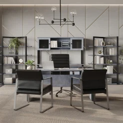 Allure Credenza-Supported Storage Hutch - 66"W