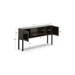Allure Credenza-Supported Storage Hutch - 72