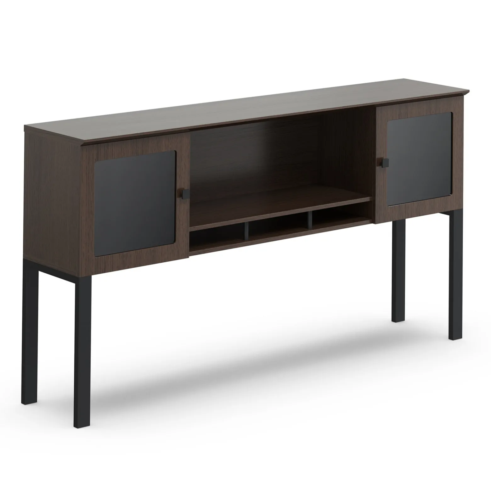 Allure Credenza-Supported Storage Hutch - 72"W