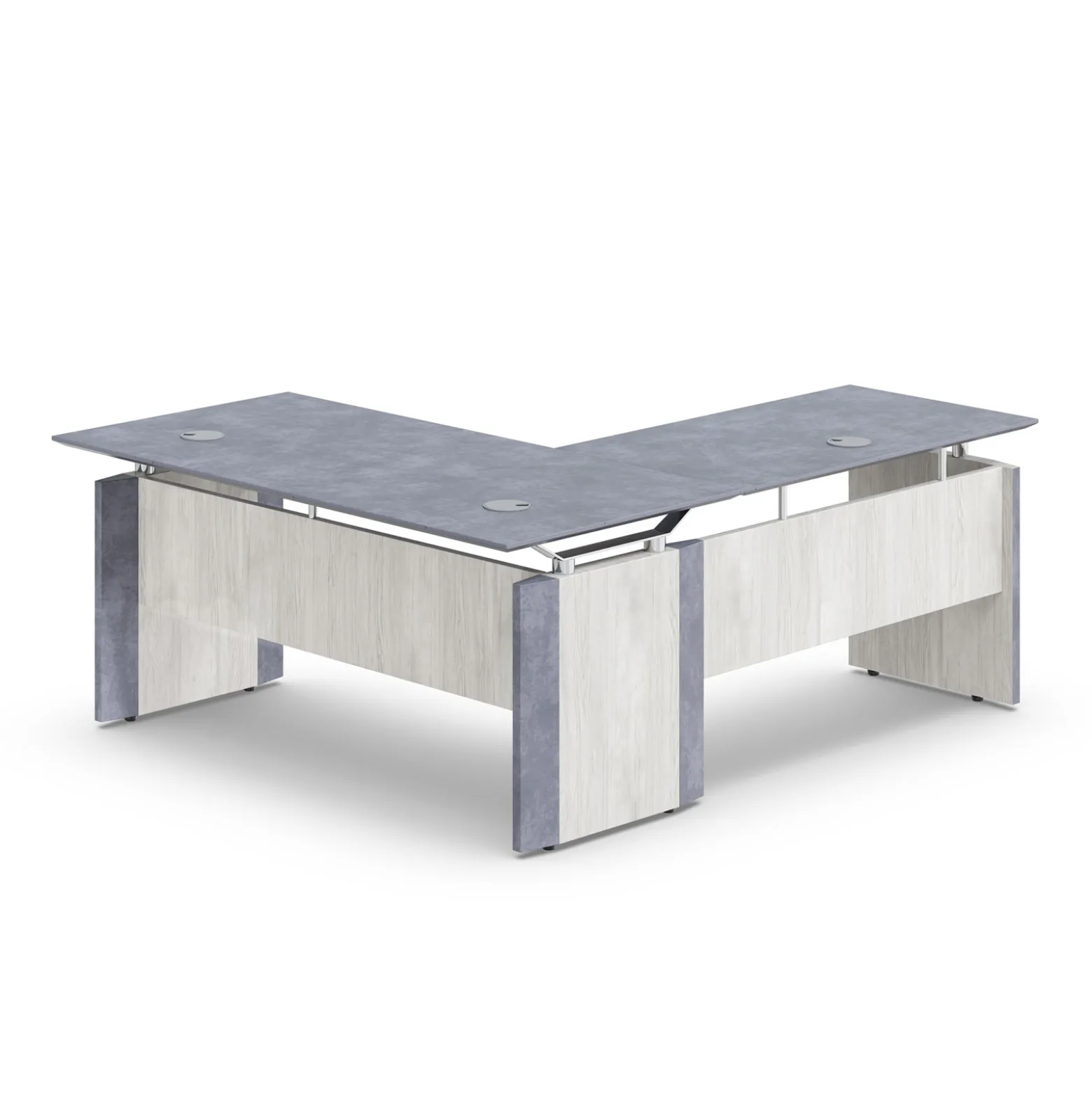 Allure Executive L-Shaped Desk 66"W x 78"D