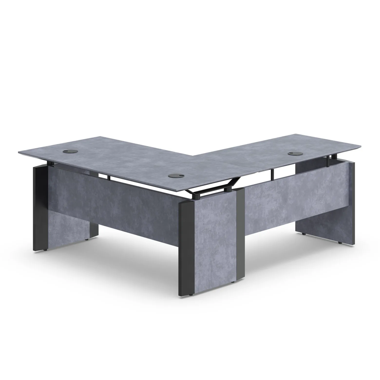 Allure Executive L-Shaped Desk 66"W x 78"D