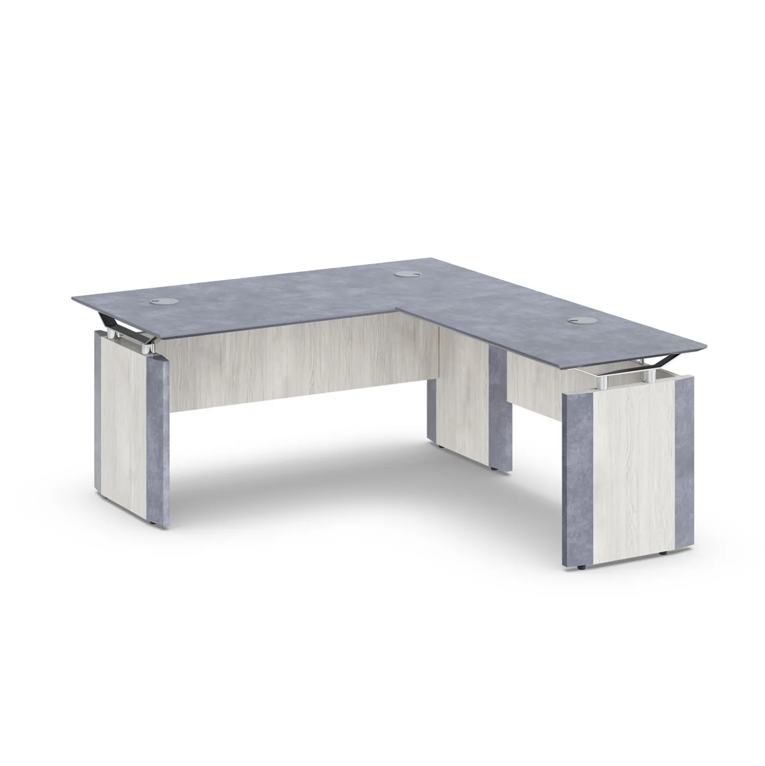 Allure Executive L-Shaped Desk 66"W x 78"D
