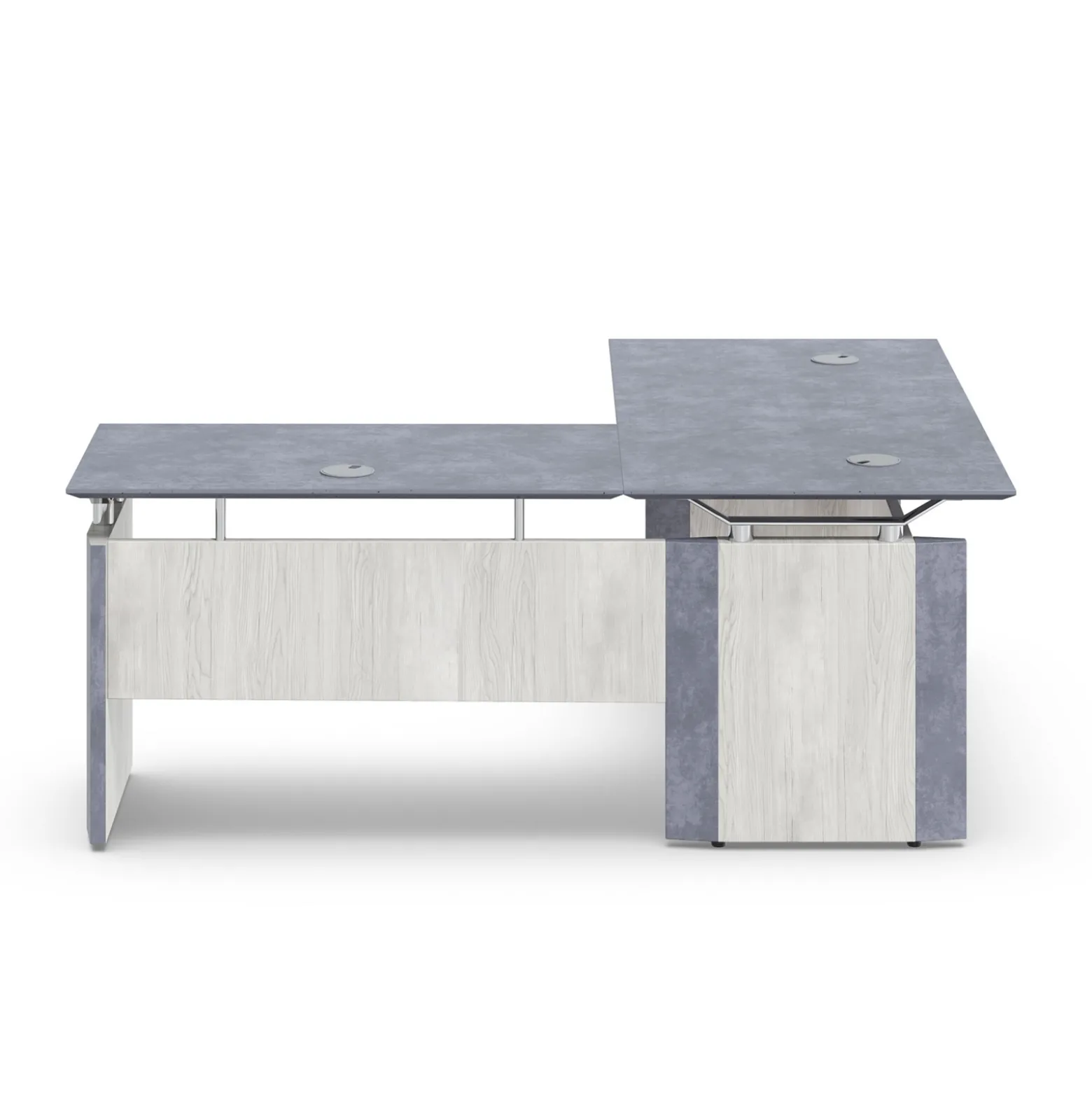 Allure Executive L-Shaped Desk 66"W x 78"D