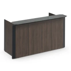 Allure Glass Top Reception Desk - 80