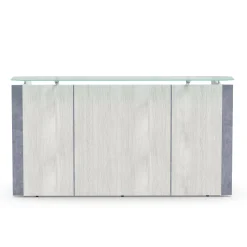 Allure Glass Top Reception Desk - 80