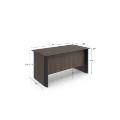 Allure Height Adjustable Desk - 60"W x 30"D