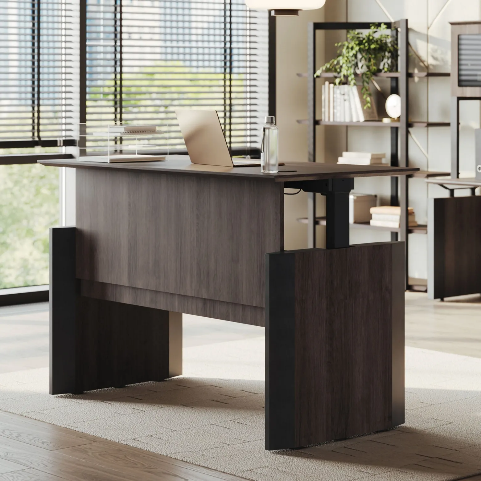 Allure Height Adjustable Desk - 60"W x 30"D