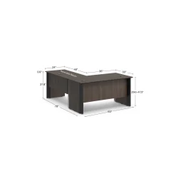 Allure Reversible Height Adjustable L-Shaped Standing Desk - 60