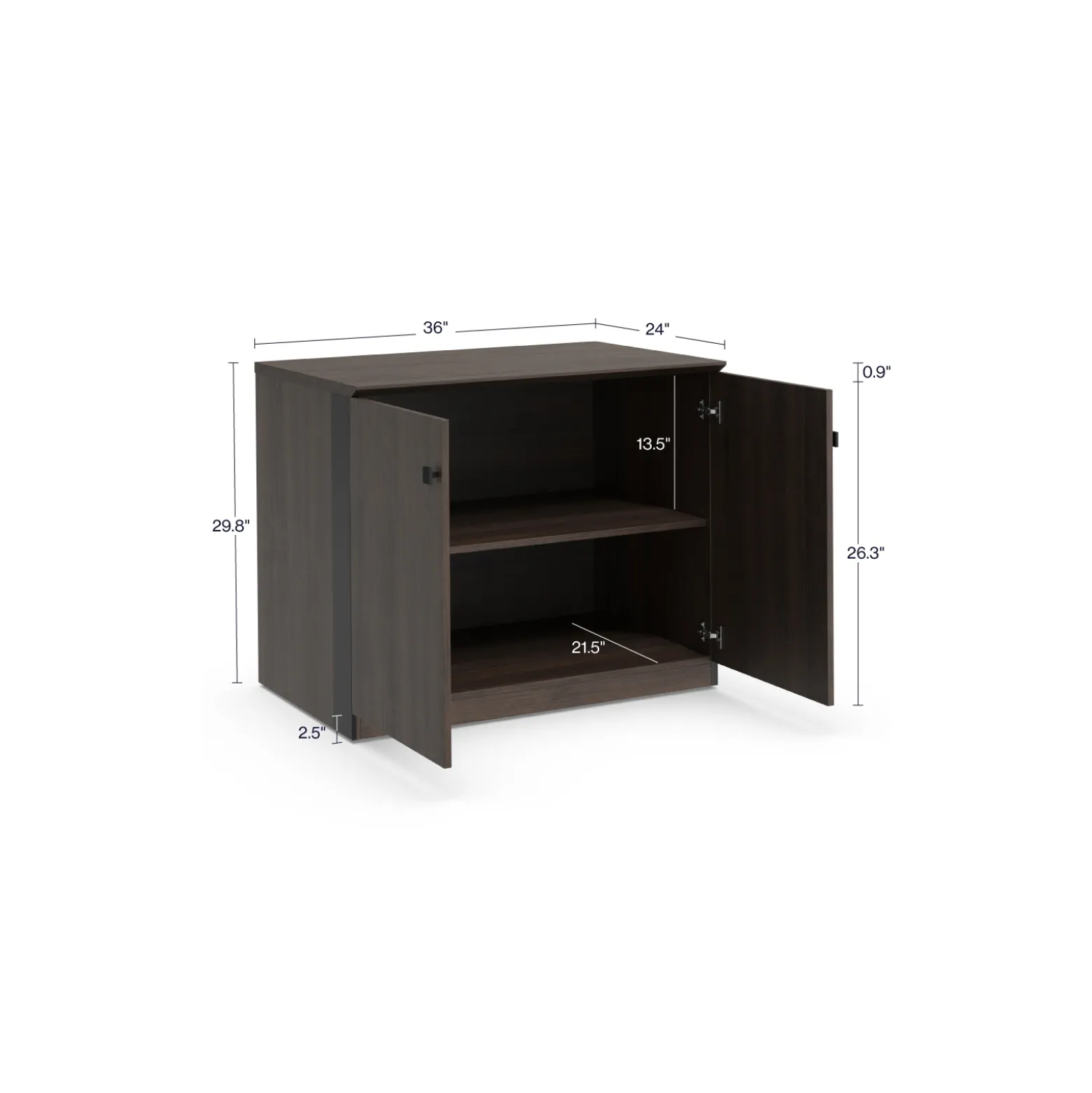 Allure Storage Cabinet with Laminate Doors - 36"W x 24"D