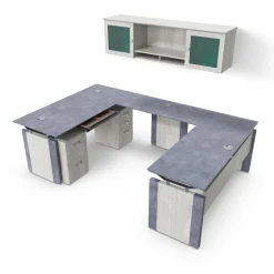 Allure U-Desk Office Suite with Center Drawer