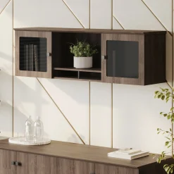 Allure Wall-Mounted Storage Hutch - 60"W x 15"D