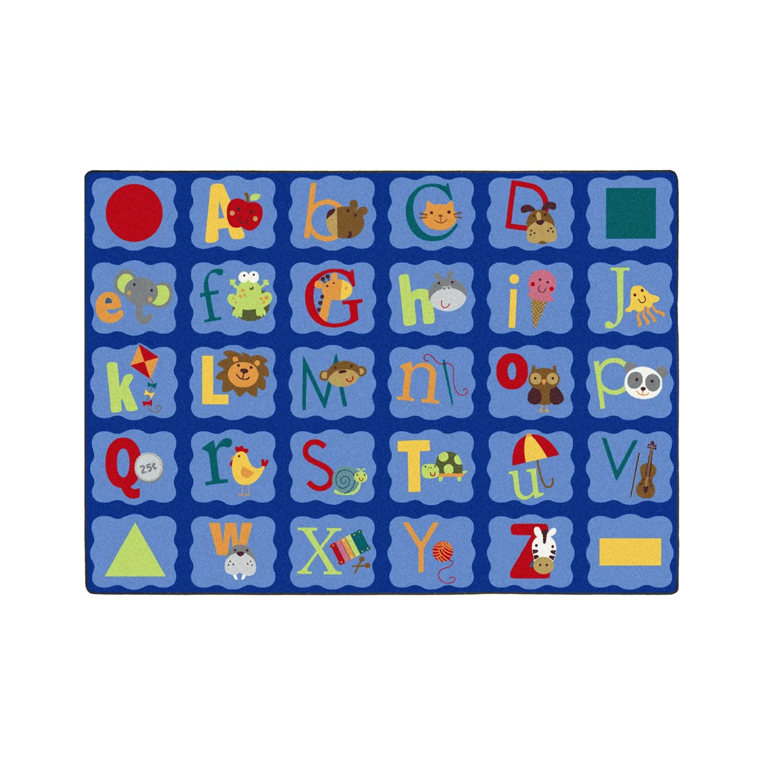 Alphabet Blues 5'4" x 7'8" Area Rug