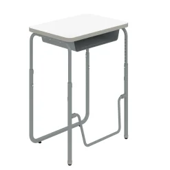 AlphaBetter 2.0 Sit-Stand Desk w/ Dry Erase Top and Book Box 29”-43”H
