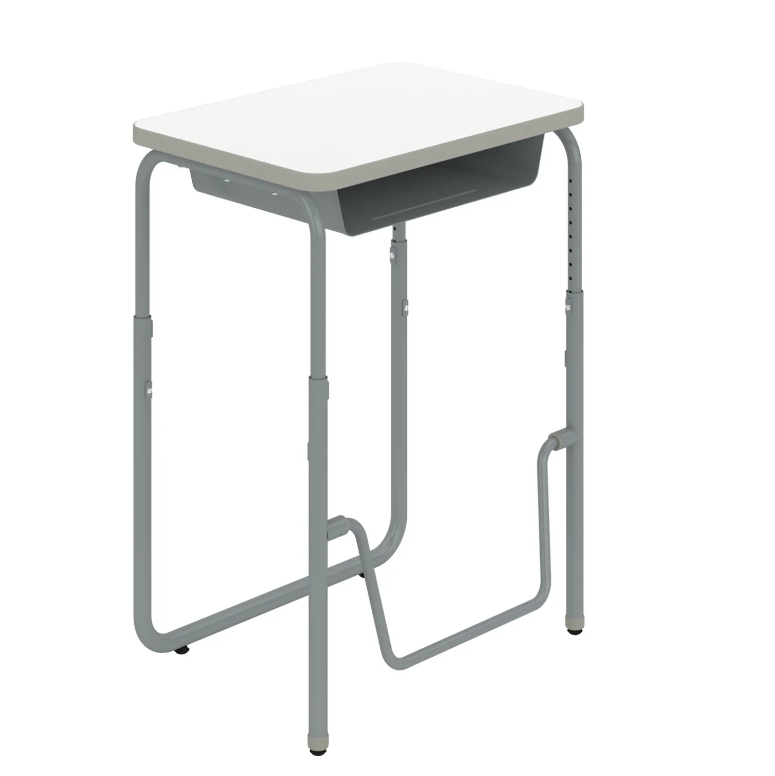 AlphaBetter 2.0 Sit-Stand Desk w/ Dry Erase Top and Book Box 29”-43”H
