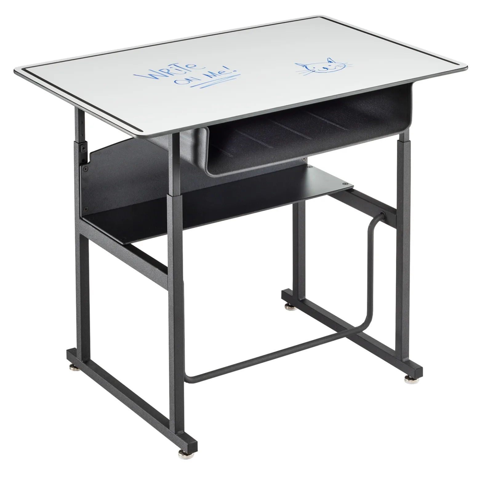 AlphaBetter Adj-Height Standing Desk w/ Premium Top and Book Box 36”x24"