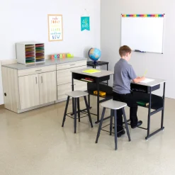 AlphaBetter Adjustable-Height Standing Desk w/ Footrest 36”x24"