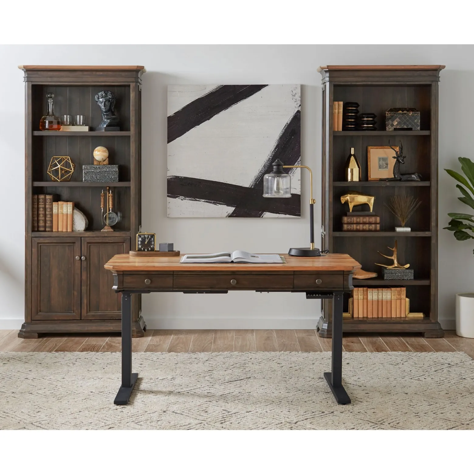 Anderson Powered Adjustable Height Desk – 54"W x 28"D