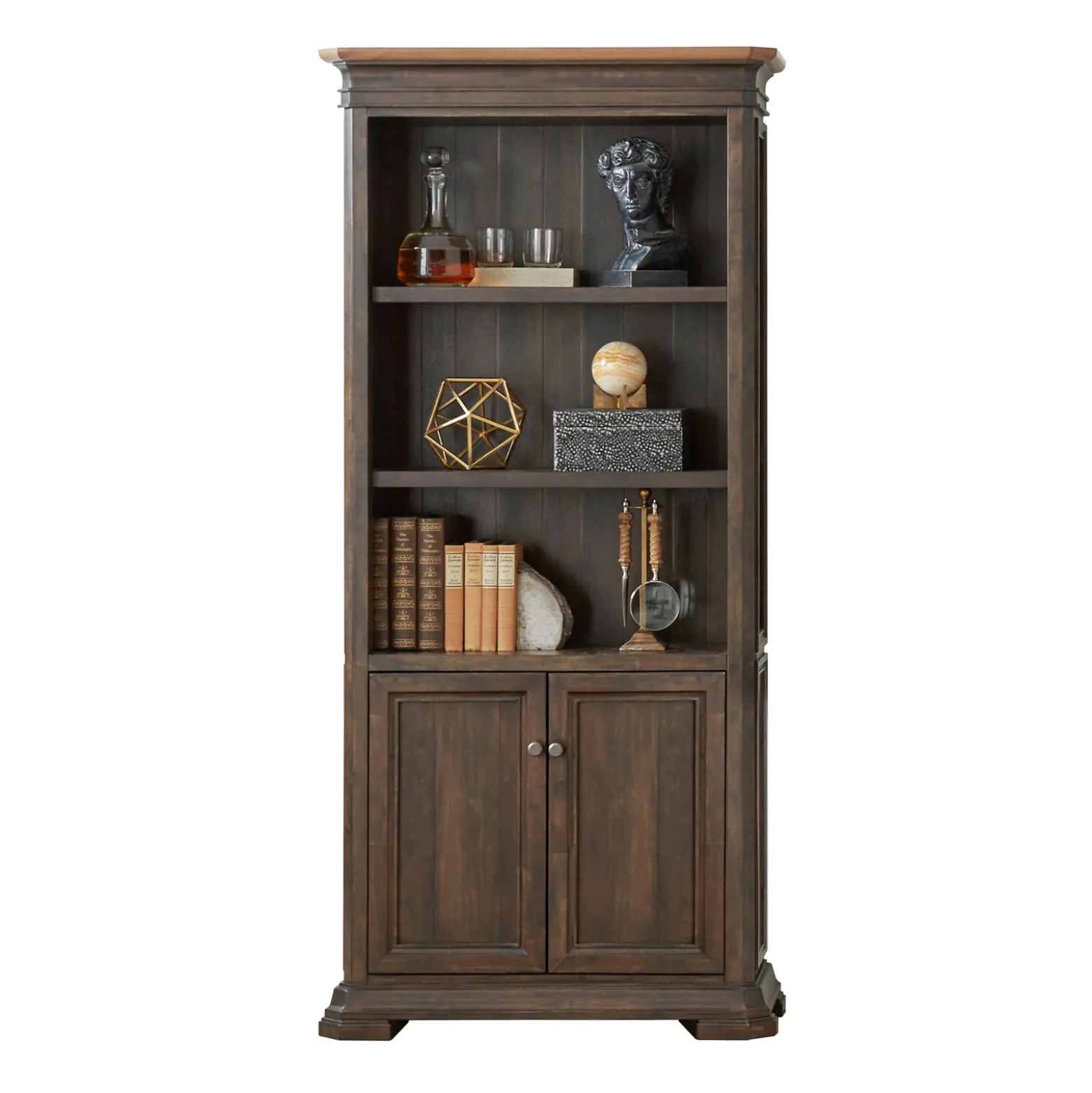 Anderson 3-Shelf Bookcase w/ Lower Doors