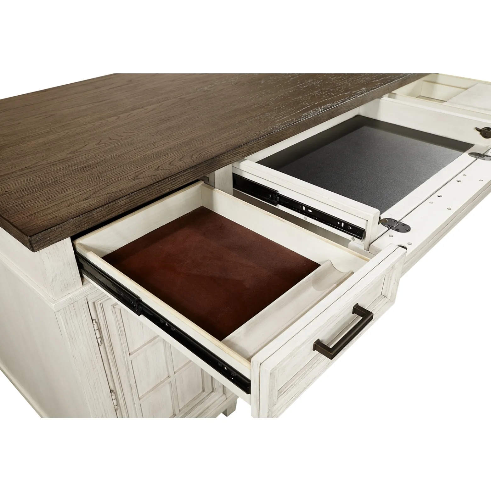 Andover Sit/Stand L-Shaped Desk with Hutch - 69"W x 73"D