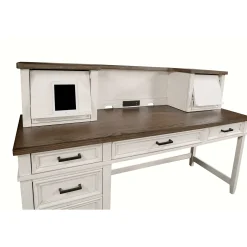 Andover Sit/Stand L-Shaped Desk with Hutch - 69