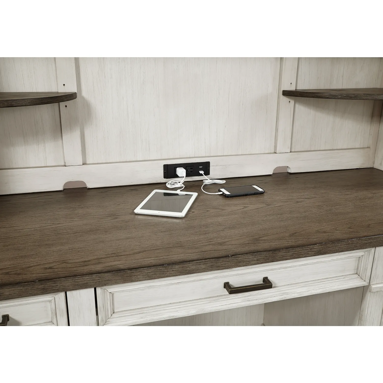 Andover Sit/Stand L-Shaped Desk with Hutch - 69"W x 73"D