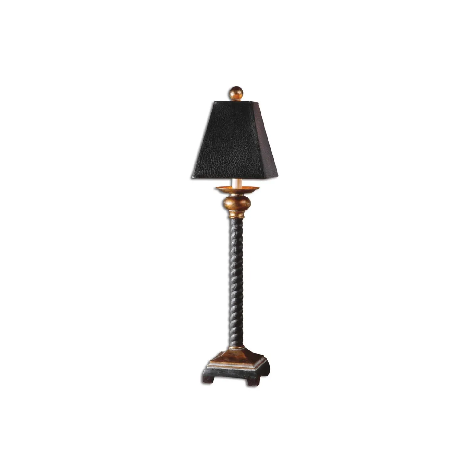 Antiqued Twisted Base Lamp