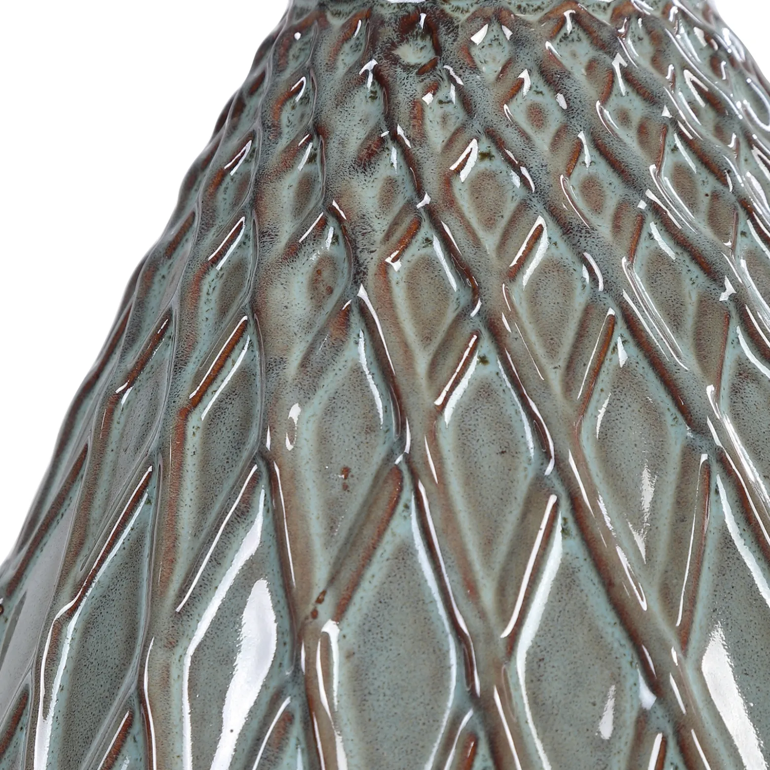 Aqua Rusted Ceramic Table Lamp